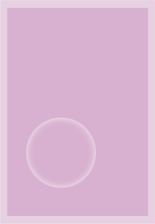 A screenshot from the operating system; white circle tracking the eye's focus hovers over a pink background